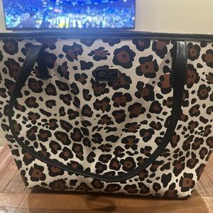 BETSEY JOHNSON Leopard Print Tote Bag